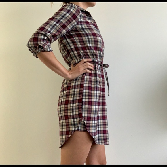 Plaid shirt dress. - Picture 2 of 8